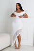 Rivelle Off Shoulder Ruffle Mesh Maxi Dress